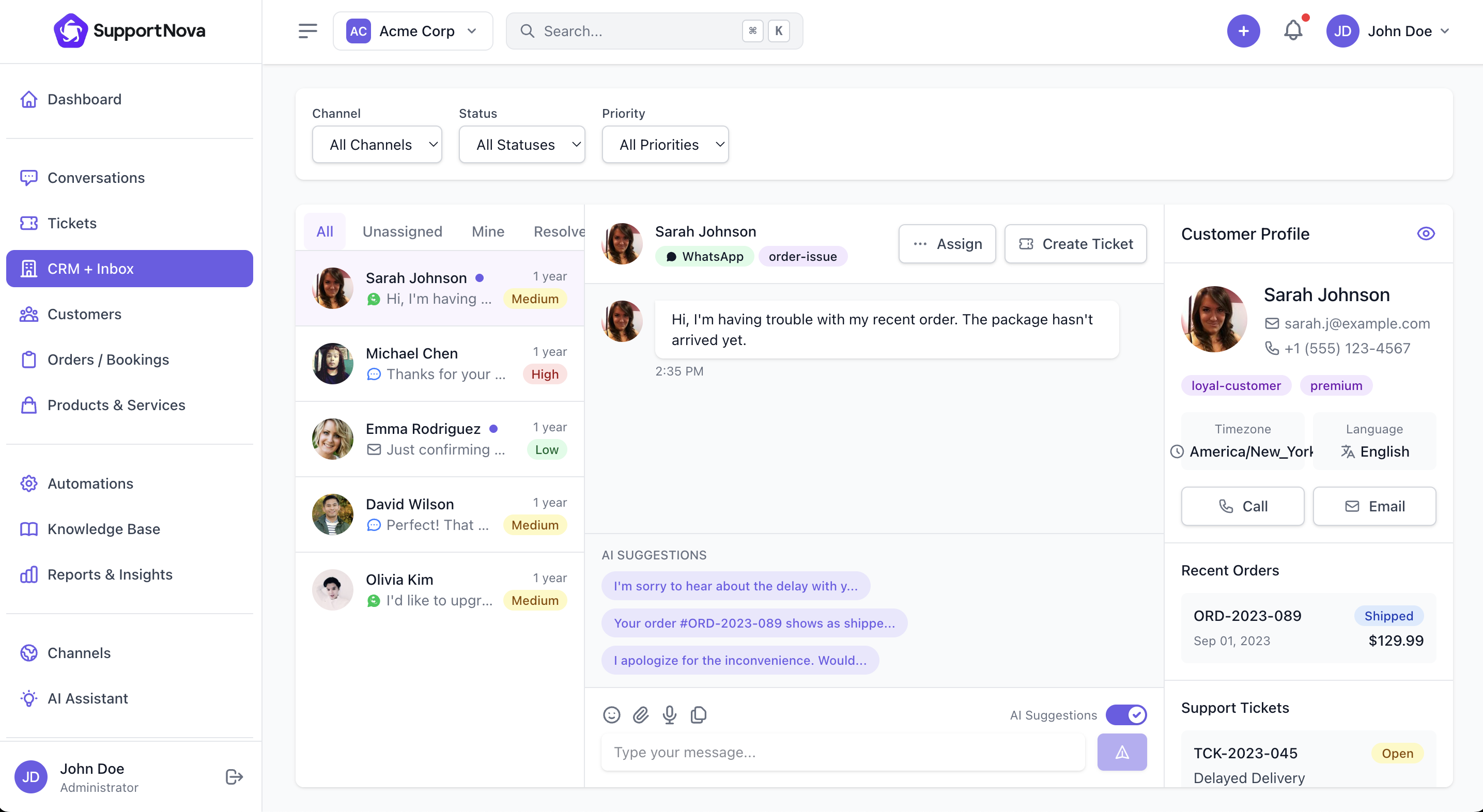 NovaStack Dashboard